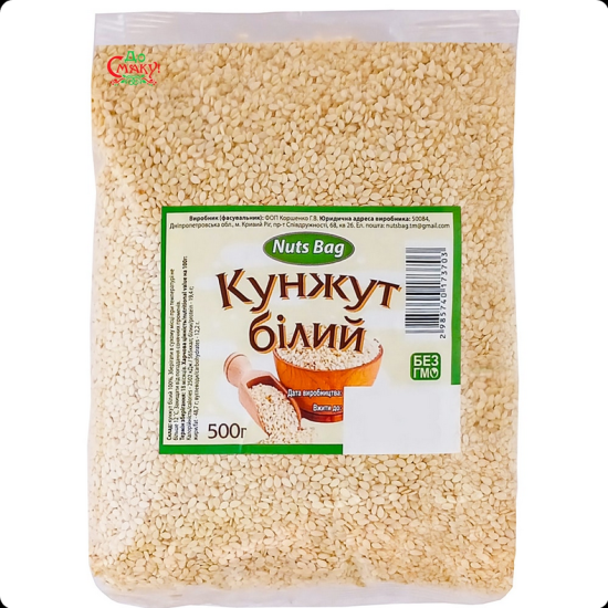 Кунжут білий Nuts Bag 500г Кунжут білий Nuts Bag 500г
