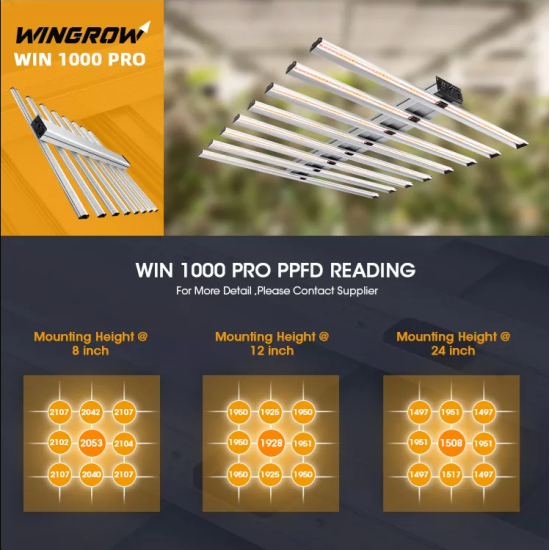 Wingrouw Win 1000 Pro Full spectrum with UV&IR Dimming Samsung 301H