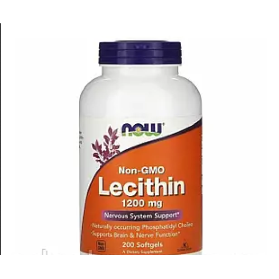 Лецитин, Lecithin, Now Foods, 1200 мг, 200 гелевих капсул