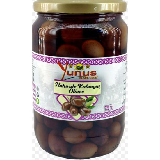 Оливки чорні з кісточкою Yunus Каламон 400/700 г (Скло)