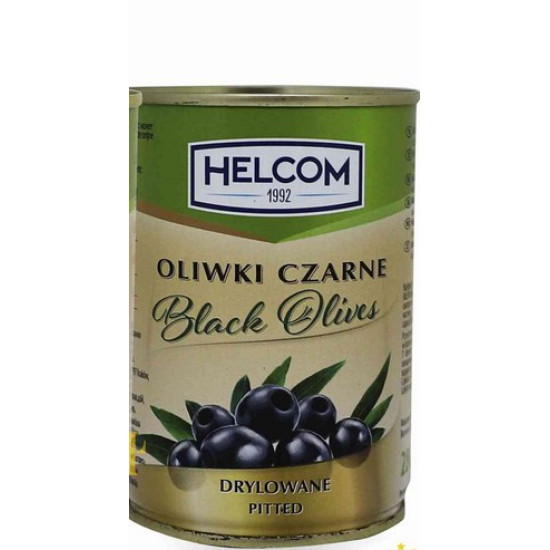 Оливки Helcom - чорні без кісточки 280 г (ЖБ)