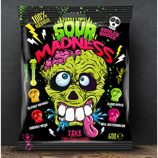 Sour Madness кислі льодяники на паличці 100g