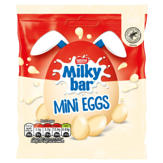 Nestlé Milkybar Mini Eggs Яйця з білого шоколаду в цукровій глазурі 80g