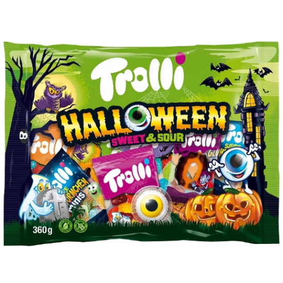 Trolli Halloween mix Набір із желейних солодких і кислих цукерок 360g