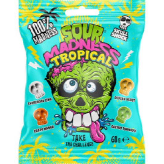 Sour Madness Tropical Цукерки з тропічними смаками 60g