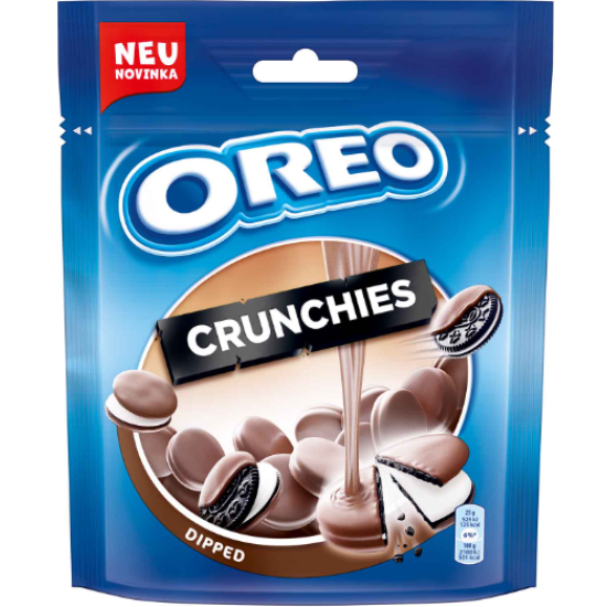 Oreo Crunchies Супертонке шоколадне печиво з молочною начинкою в молочному шоколаді 110g