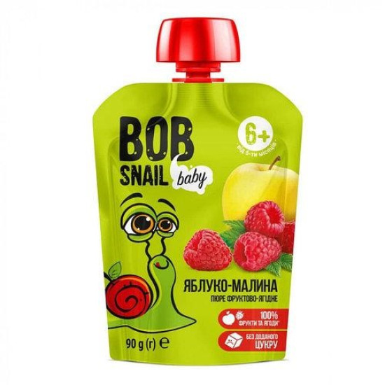 Фруктовое пюре дитяче Bob Snail Яблуко малина 90 г