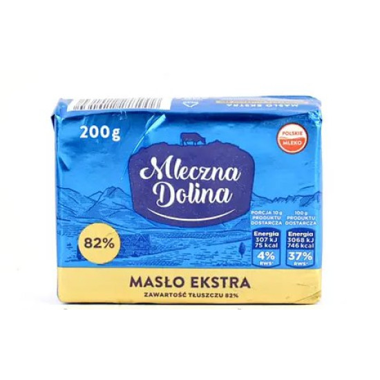 Масло сливочное Mleczna Dolina Maslo extra 82% 200 г 