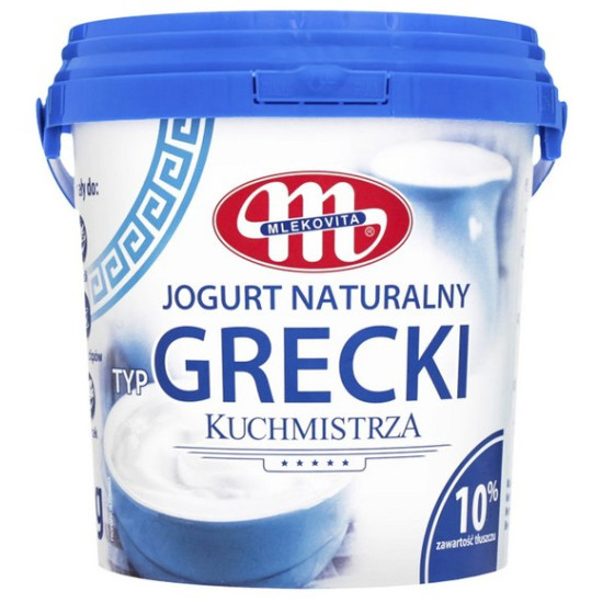Йогурт натуральний Mlekovita Грецький 10% 1кг
