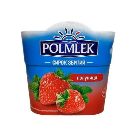 Сир м'який вершковий Polmlek Capresi полуниця 150 г