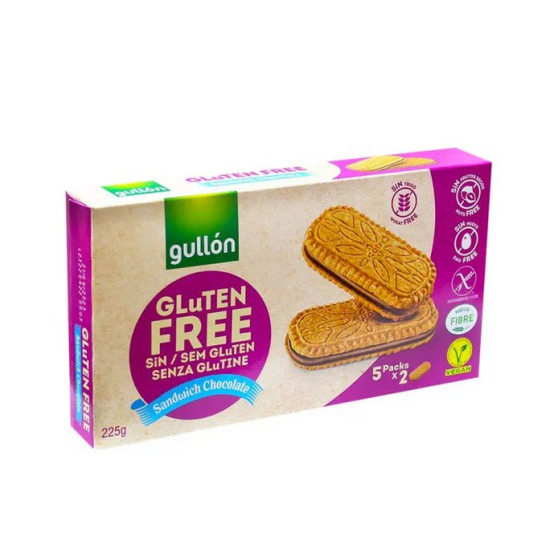 Печиво сендвіч без глютену з шоколадним кремом GULLON Gluten FREE Sandwich Chocolate 225 г
