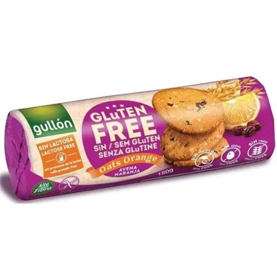 Печиво без глютену вівсяне з родзинками та апельсином GULLON Gluten FREE Oats Orange 180 г