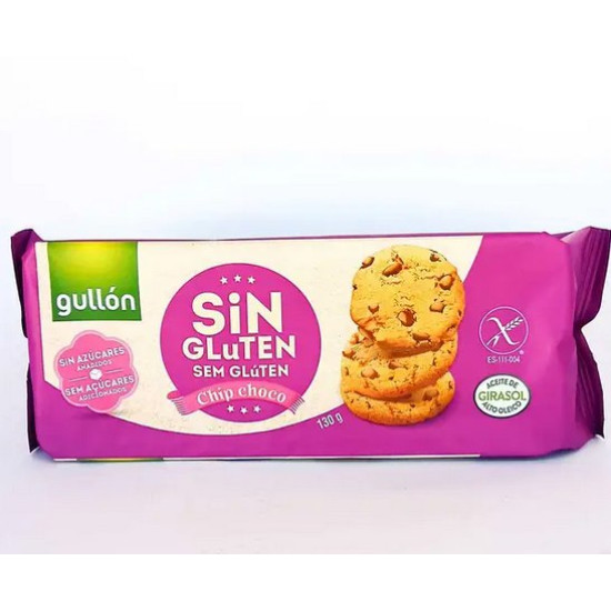 Печиво без цукру, без глютену з шоколадною крихтою GULLON Chip Choco Sin Gluten 130 г