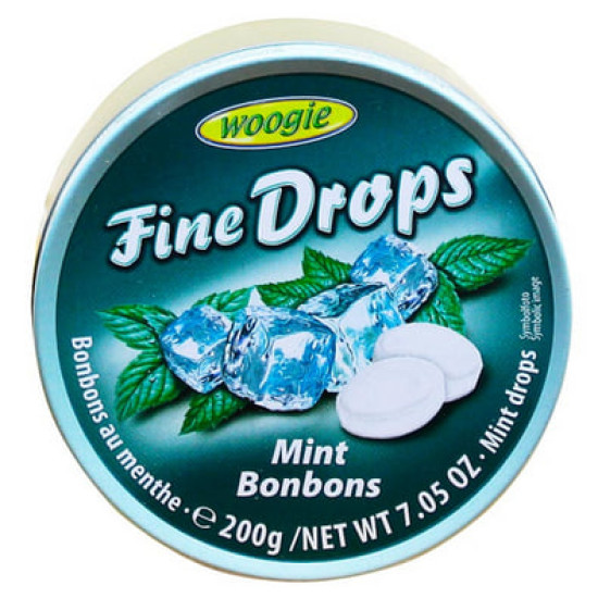 Льодяники Woogie Fine Drops Mint - М'ята 200 г