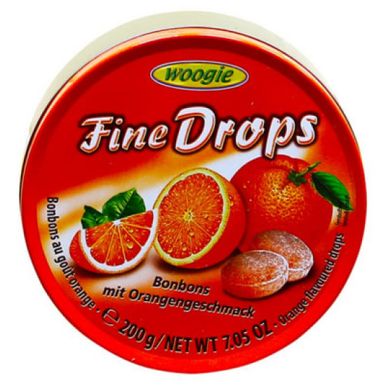 Льодяники Woogie Fine Drops Orangengeschmack - Апельсин 200 г