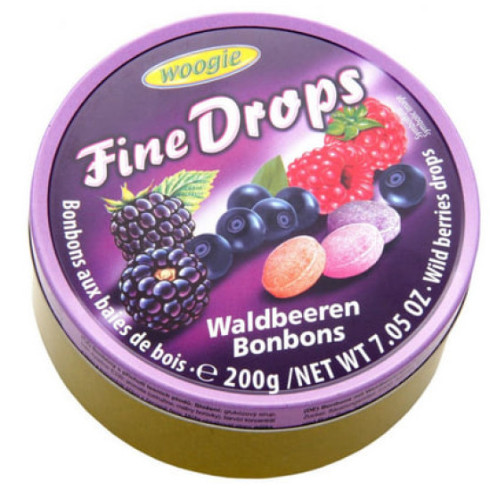 Льодяники Woogie Fine Drops Waldbeeren - Лісові ягоди 200 г