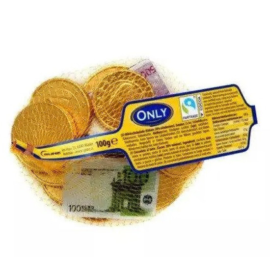 Шоколад молочний Euro Монети з банкнотами Only Milchschokolade Австрія 100 г 