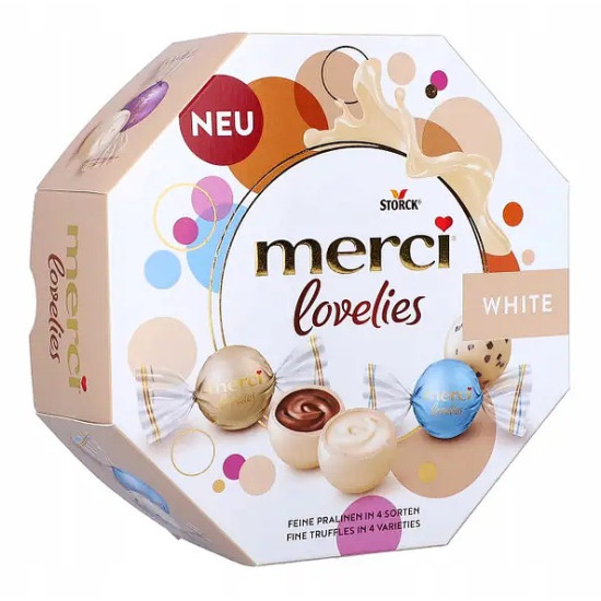 Шоколадні цукерки Merci Lovelies White 185 г Німеччина 