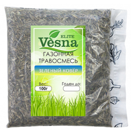 Газонная травосуміш "Зелений килим" ТМ "Vesna Elite" 100г  