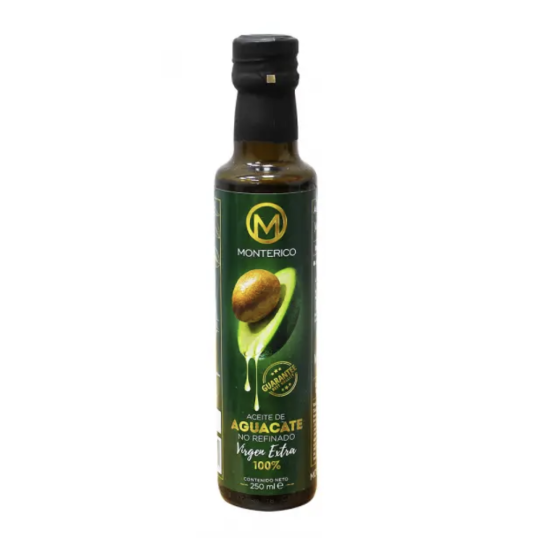 Олія авокадо нефільтрована Monterico Aceite de Aguacate Virgin Extra NO REFINADE, 250 г