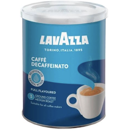 Кофе Lavazza Dek Classico без кофеина молотый 250 г (железная банка)