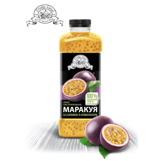 Пюре "Маракуйя з кісточкою" FruityLand пастеризоване, 1 кг 