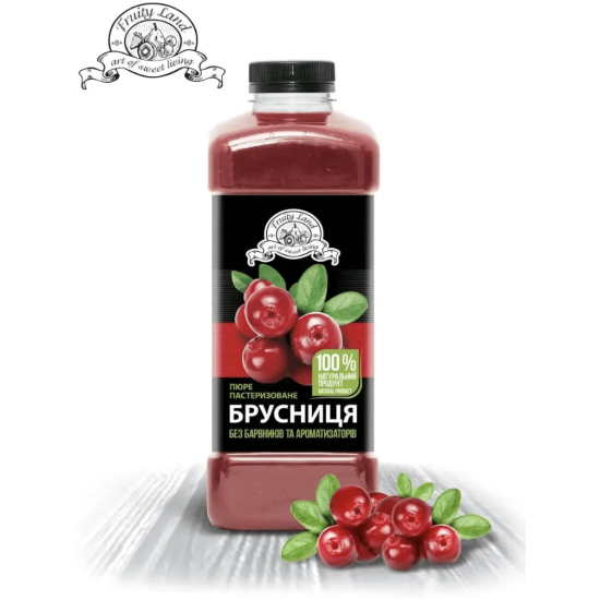 Пюре "Брусниця" FruityLand пастеризоване, 1 кг 