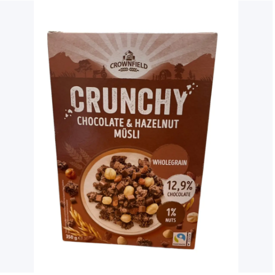 Кранчі (хрусткі мюсли) Crunchy Crownfield з шоколадом 350 г