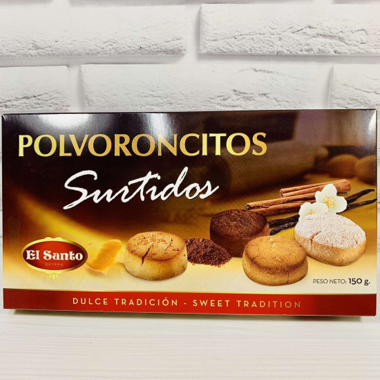 Печиво з мигдальним борошном асорті El Santo Polvoroncitos Surtidos 150 г Іспанія