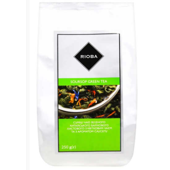 Чай Rioba Soursop суміш зеленого та квіткового чаю 250г
