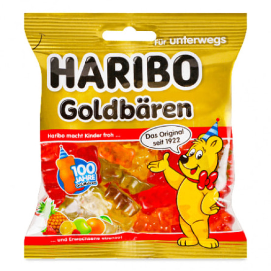 Желейні цукерки Золотий ведмедик Goldbären Haribo Німеччина 175г