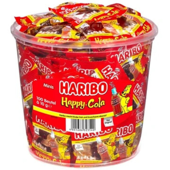 Желейні цукерки Haribo Happy Cola (100шт х 10г) 1кг Німеччина