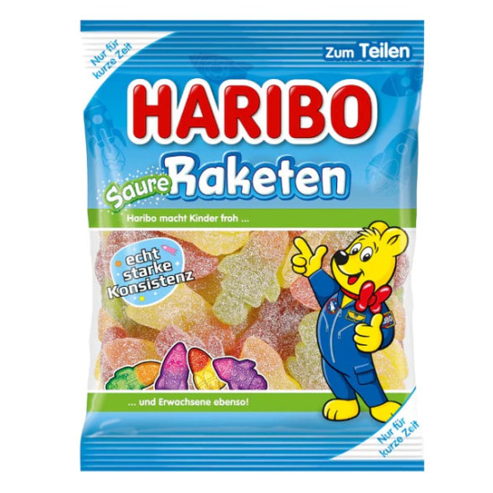 Желейні цукерки Ракети кислий мікс Haribo Raketen Saure 175г Німеччина