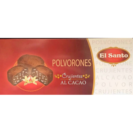 Печиво з мигдальним борошном, какао та хрусткими пластівцями El Santo polvorones crujientes alcacao 100 г Іспанія
