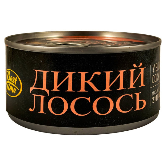 Дикий лосось у власному соку Best Time 210г Дикий лосось у власному соку Best Time 210г