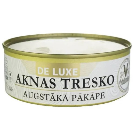 Печінка Тріски Натуральна Валмис Valmis De Luxe в Олії 240 г Латвія