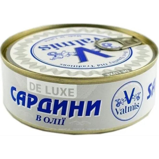 Сардини Атлантичні в Маслі De Luxe Valmis Валміс 240 г Латвія