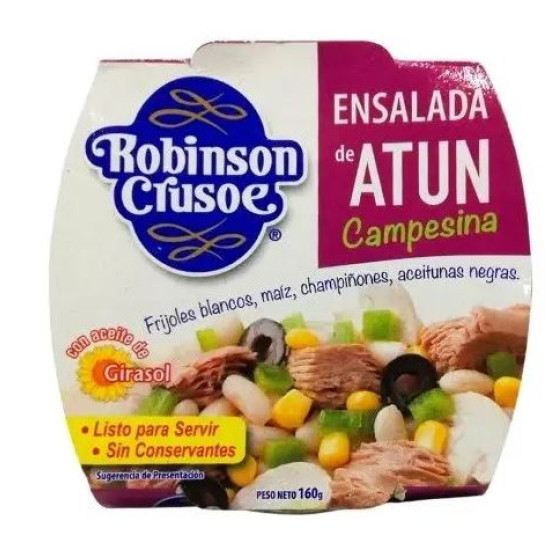 Салат з Тунцем Селянська Robinson Crusoe Ensalada Atun Campesina 160 г Іспанія