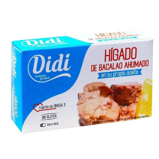 Печень Трески Копченая Didi Higado de Bacalao de Ahumado без глютена 100 г Испания