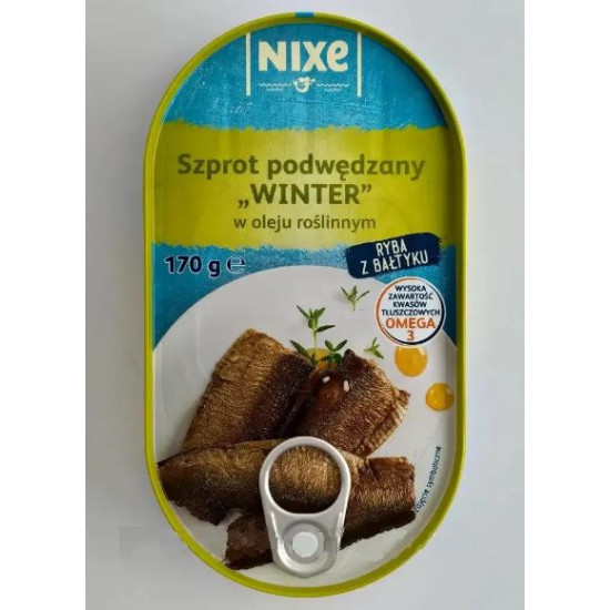 Шпроти Балтійські в олії Szprot Podwedzany Winter Nixe 170 г Польща