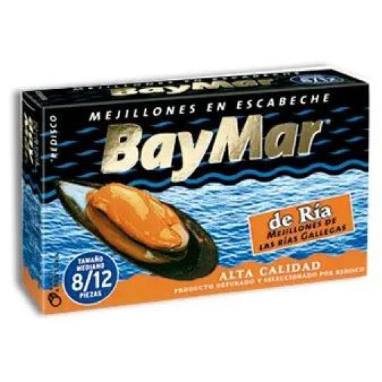 Мідії в маринаді 8/12 BayMar Mejillones en Escabeche 115 г Іспанія