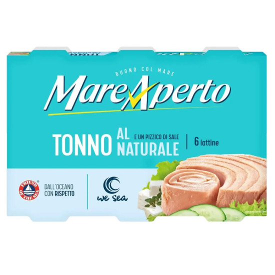 Філе тунця Mare Aperto Tonno at Naturale у власному соку упаковка 6*80 г Італія