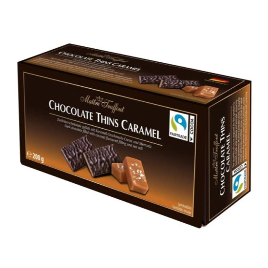 Шоколад Темний Цукерки з Карамелью Maitre Truffaut Chocolate Thins Karamel 200 г Австрія