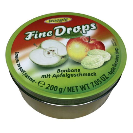 Льодяники (цукерки) Fine Drops (дрібні краплі) яблучний смак Австрія 200г