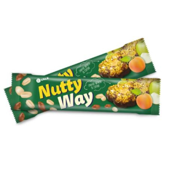 Горіховий батончик-мюслі з фруктами частково в глазурі Nutty Way (40 гр.)