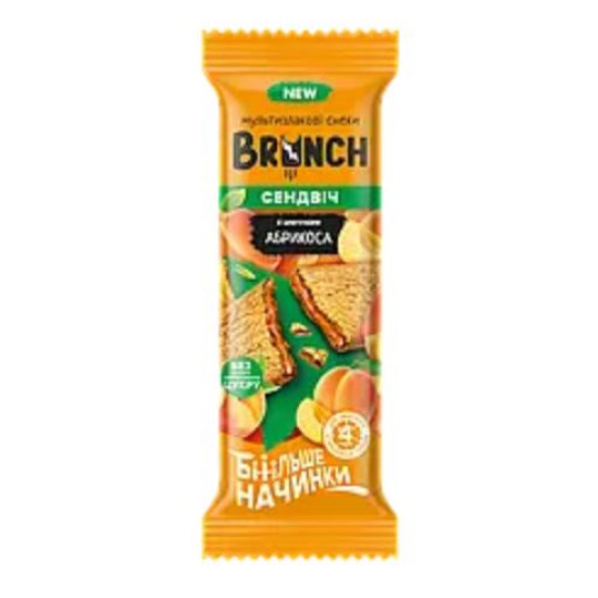 Сендвіч зі шматочками абрикоса "Brunch" 1 шт/56г (мультизлаковий)