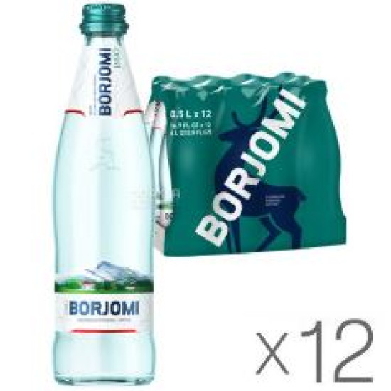 Вода мінеральна Боржомі 0,5 л (скло) 12шт