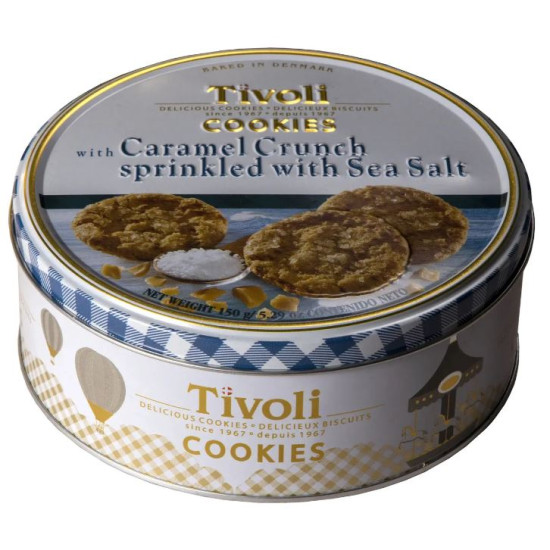 Печенье с Карамельными Кранчами и Морской Солью Tivoli Caramel Crunch & Sea Salt в ж/б 150 г Дания