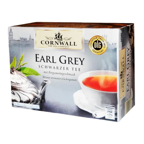 Чай в пакетиках Cornwall Earl Grey 50 шт. (Німеччина)
