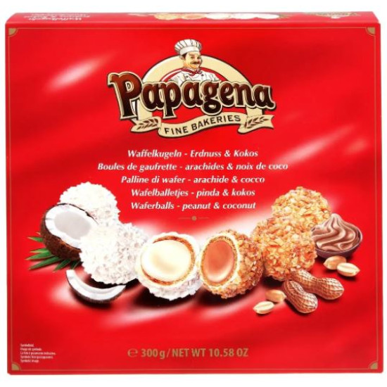 Кокосовые конфеты Papagena Арахисовое масло & Кокос 300 г Австрия